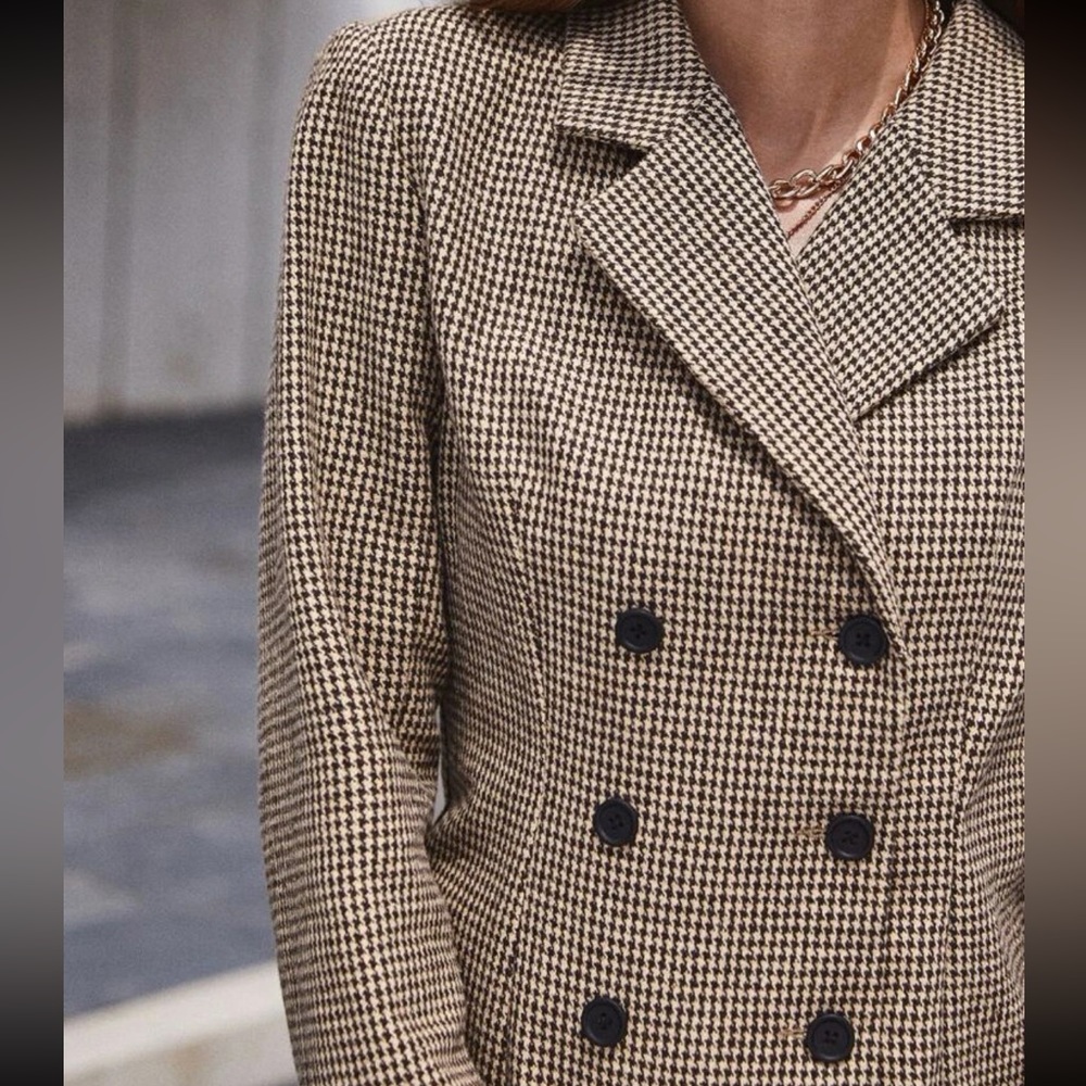 Shein Unity Double Button Houndstooth Blazer & Sh… - image 4